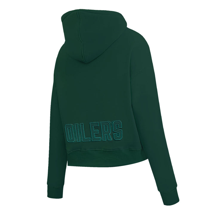 Edmonton Oilers Women's Pro Standard Forest Green Crop Hoodie