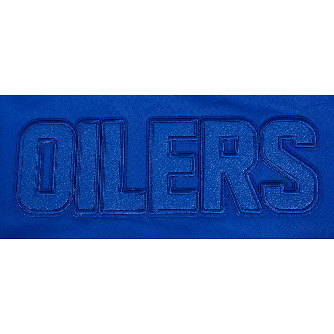 Edmonton Oilers Women's Pro Standard Sketchbook Blue Coach's Jacket