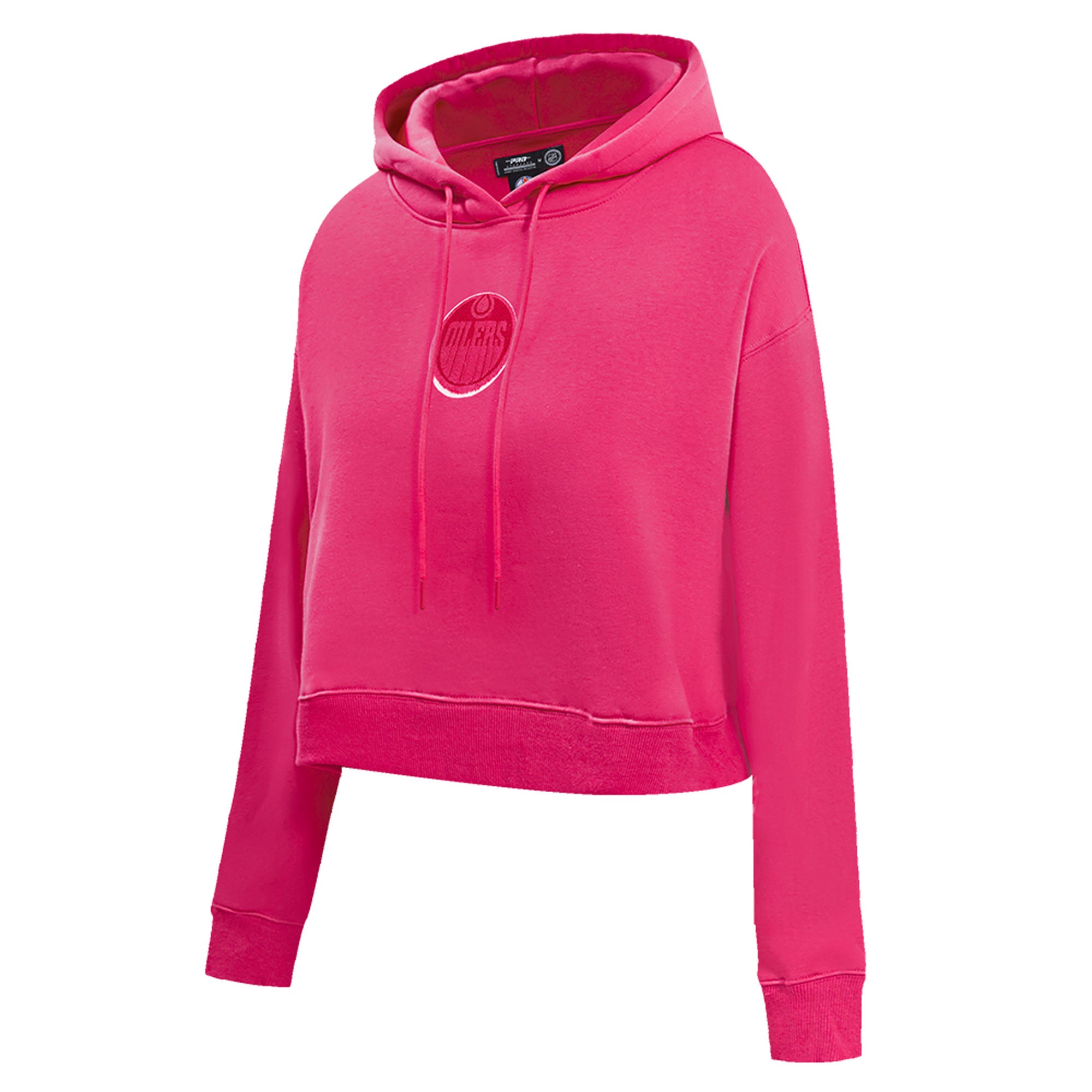 neon pink crop hoodie