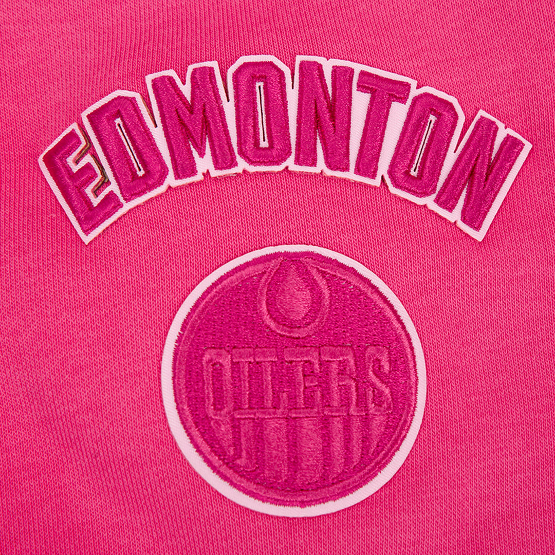 Edmonton Oilers Women's Pro Standard Triple Pink Boxy Cropped Hoodie