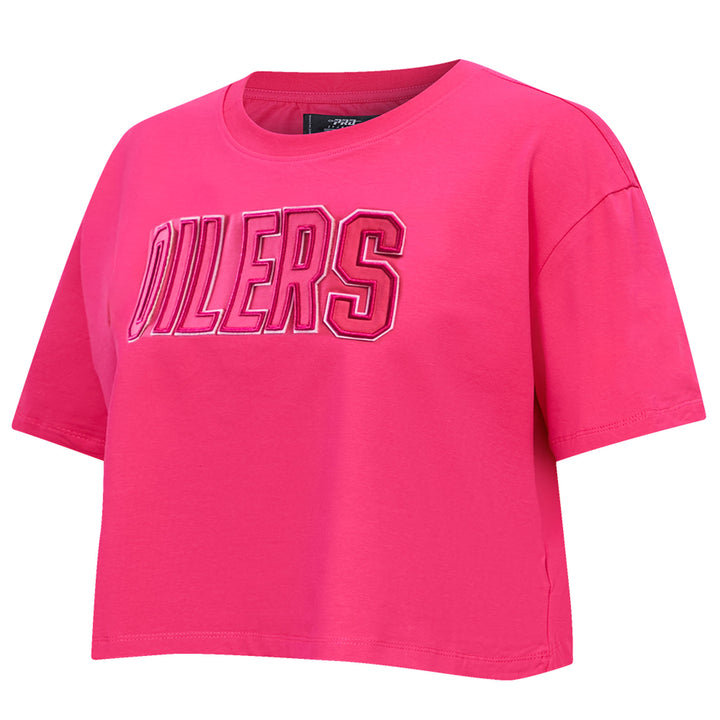 Edmonton Oilers Women's Pro Standard Triple Pink Boxy Cropped T-Shirt