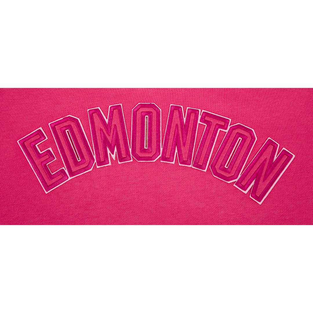 Edmonton Oilers Women's Pro Standard Triple Pink Boxy Cropped Crewneck Sweatshirt