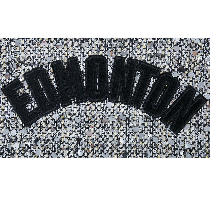 Edmonton Oilers Women's Pro Standard Tweed Sequin Cropped Jacket