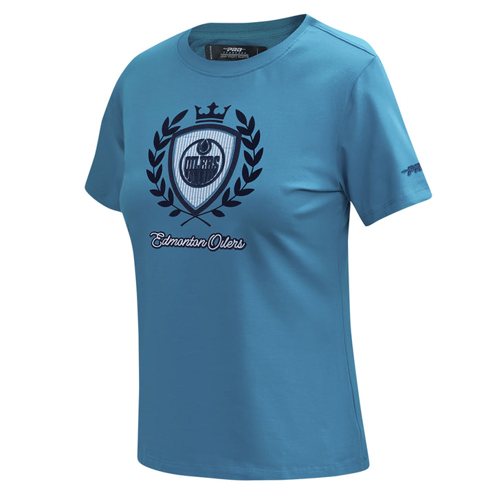 Edmonton Oilers Women's Pro Standard Country Club Blue T-Shirt