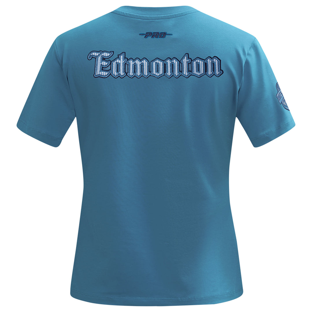 Edmonton Oilers Women's Pro Standard Country Club Blue T-Shirt