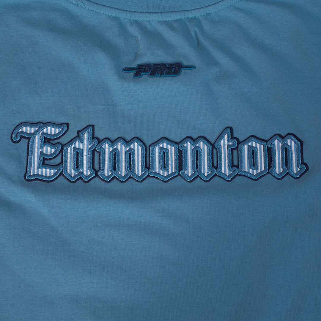 Edmonton Oilers Women's Pro Standard Country Club Blue T-Shirt