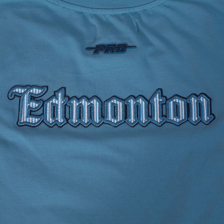 Edmonton Oilers Women's Pro Standard Country Club Blue T-Shirt
