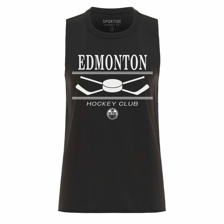 Edmonton Oilers Women's Sportiqe Mia Maven Grey Tank Top