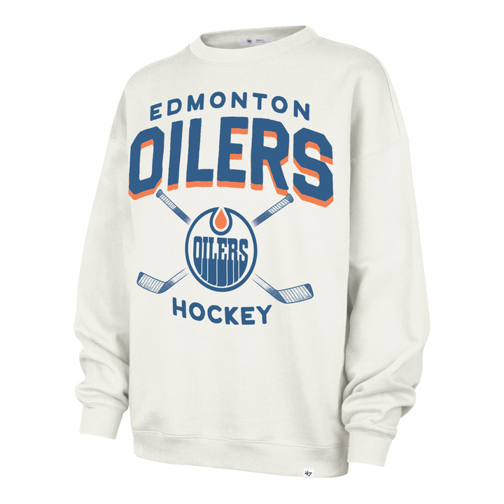 Edmonton Oilers Women's '47 Golden Age Arch Cloud Cream Crewneck Sweatshirt