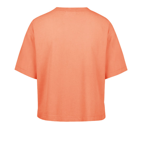 Edmonton Oilers Women's '47 Shale Montauk Orange Boxy Cropped T-Shirt