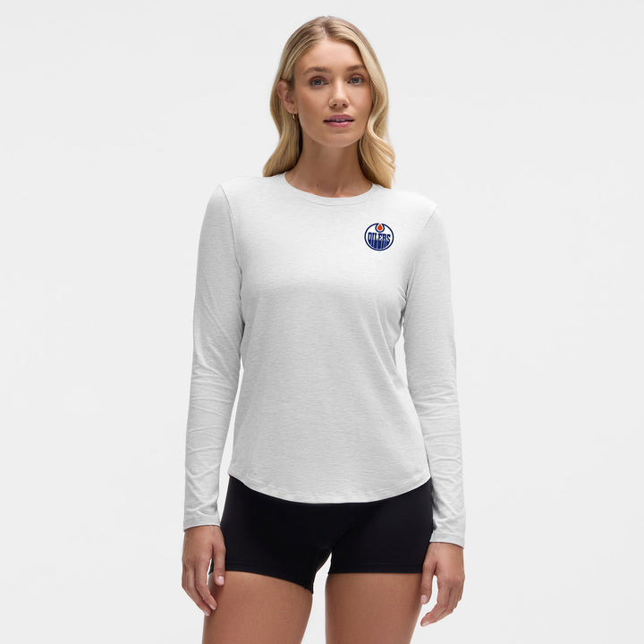 Edmonton Oilers Women's lululemon Love Grey Long Sleeve T-Shirt