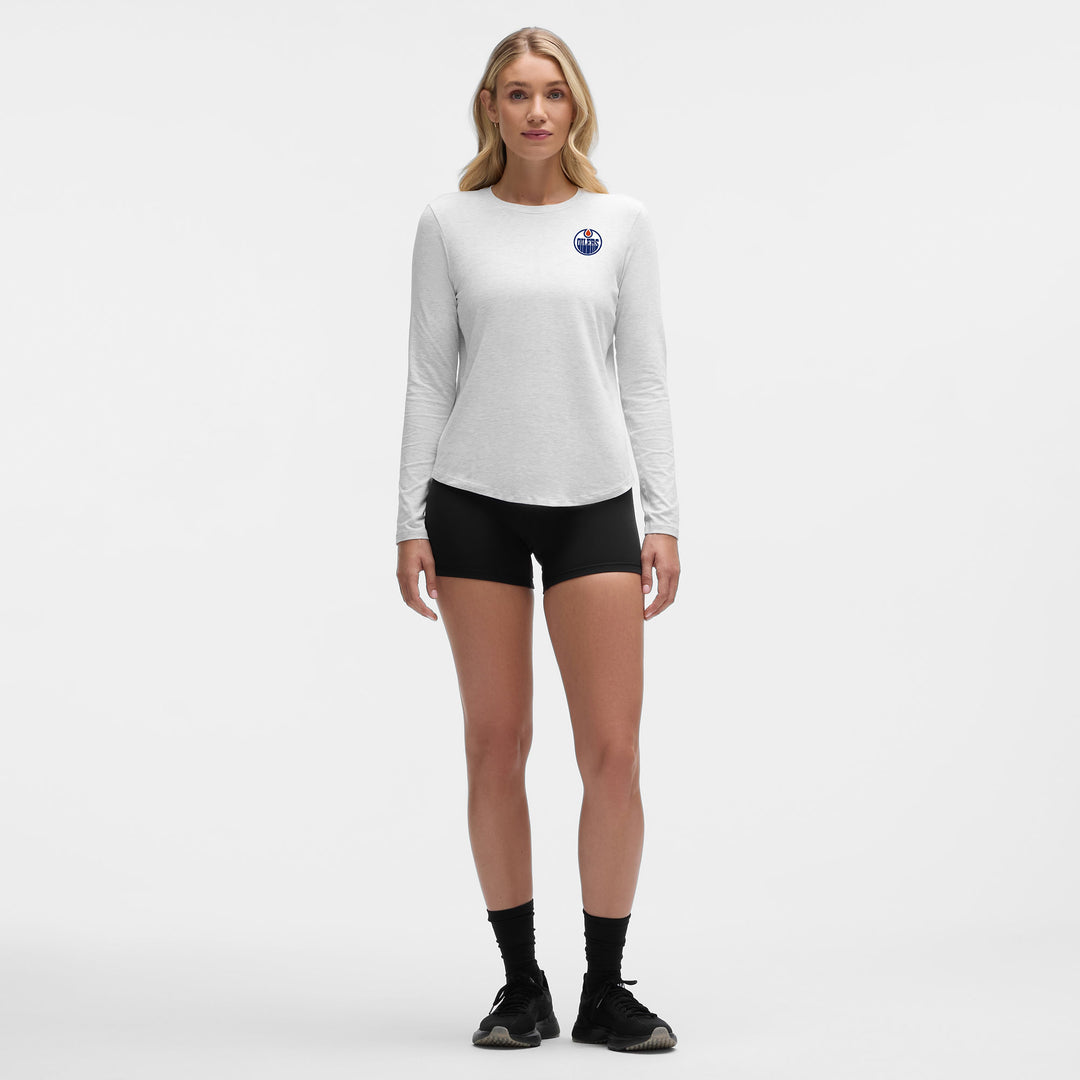 Edmonton Oilers Women's lululemon Love Grey Long Sleeve T-Shirt