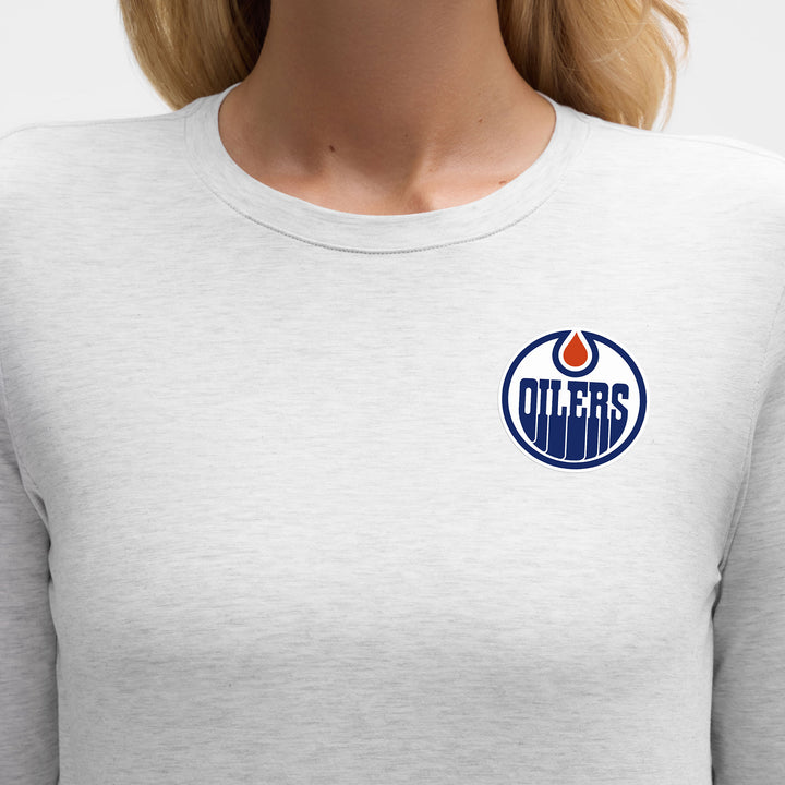 Edmonton Oilers Women's lululemon Love Grey Long Sleeve T-Shirt