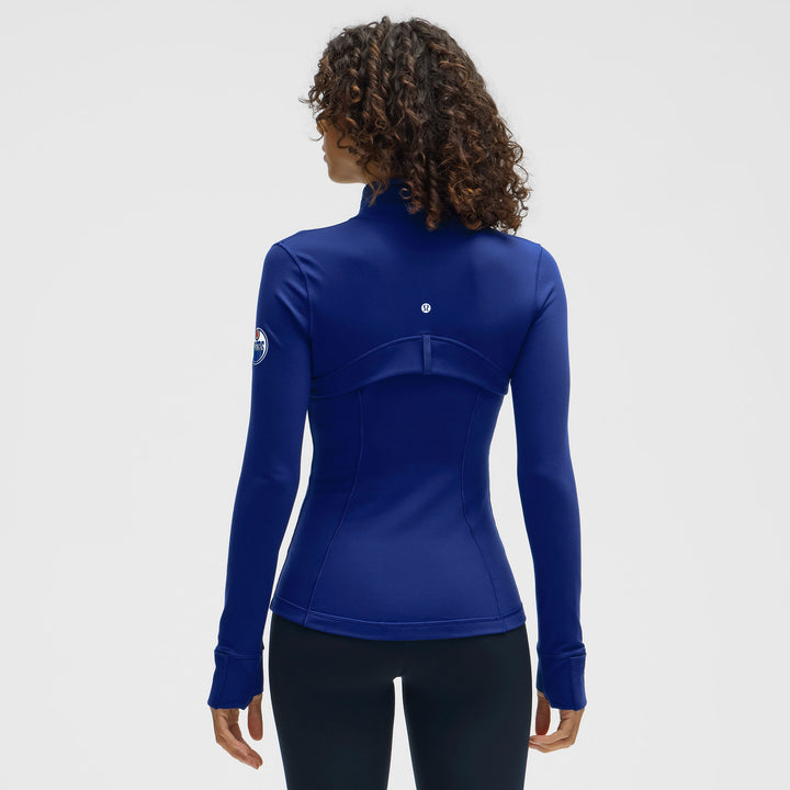 Edmonton Oilers Women's lululemon Luon Define Blue Jacket