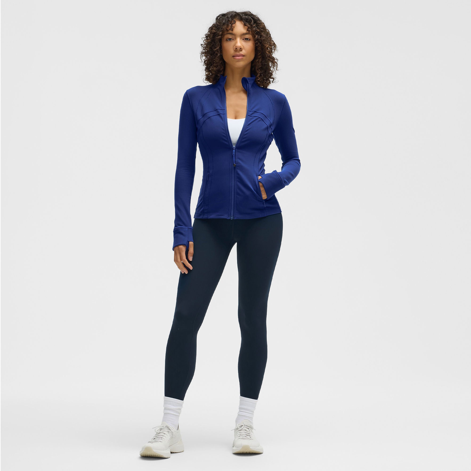 Edmonton Oilers Women's lululemon Luon Define Larkspur Blue Jacket