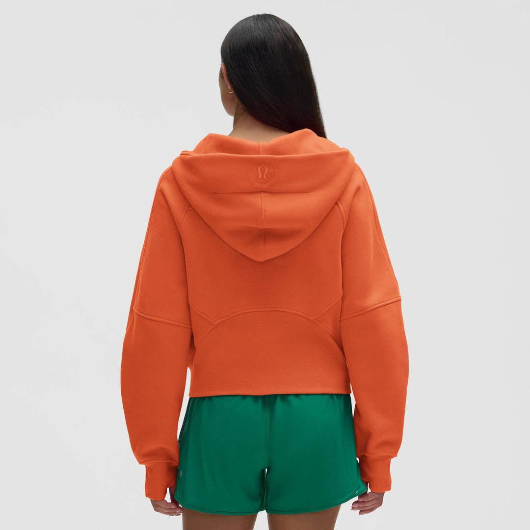 Edmonton Oilers Women's lululemon Scuba Oversized Half-Zip Orange Hoodie