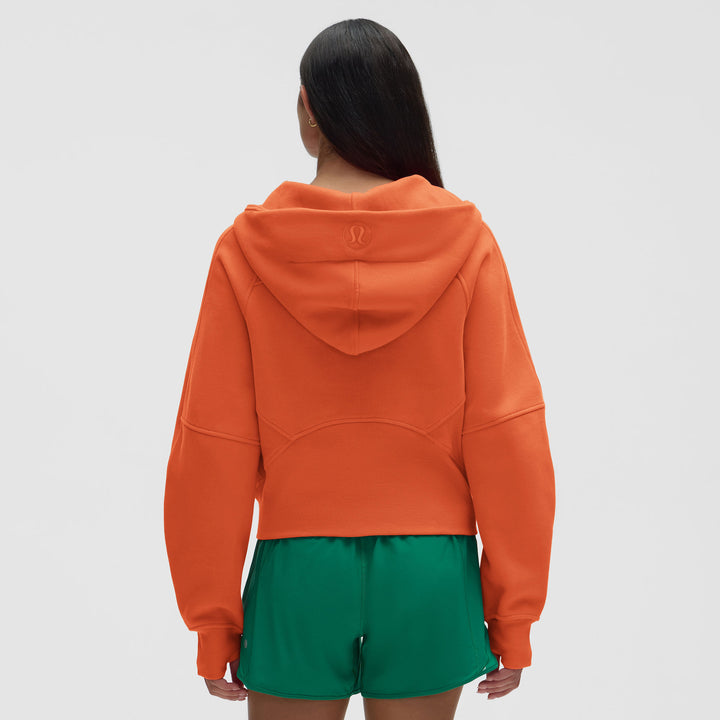 Edmonton Oilers Women's lululemon Scuba Oversized Half-Zip Orange Hoodie