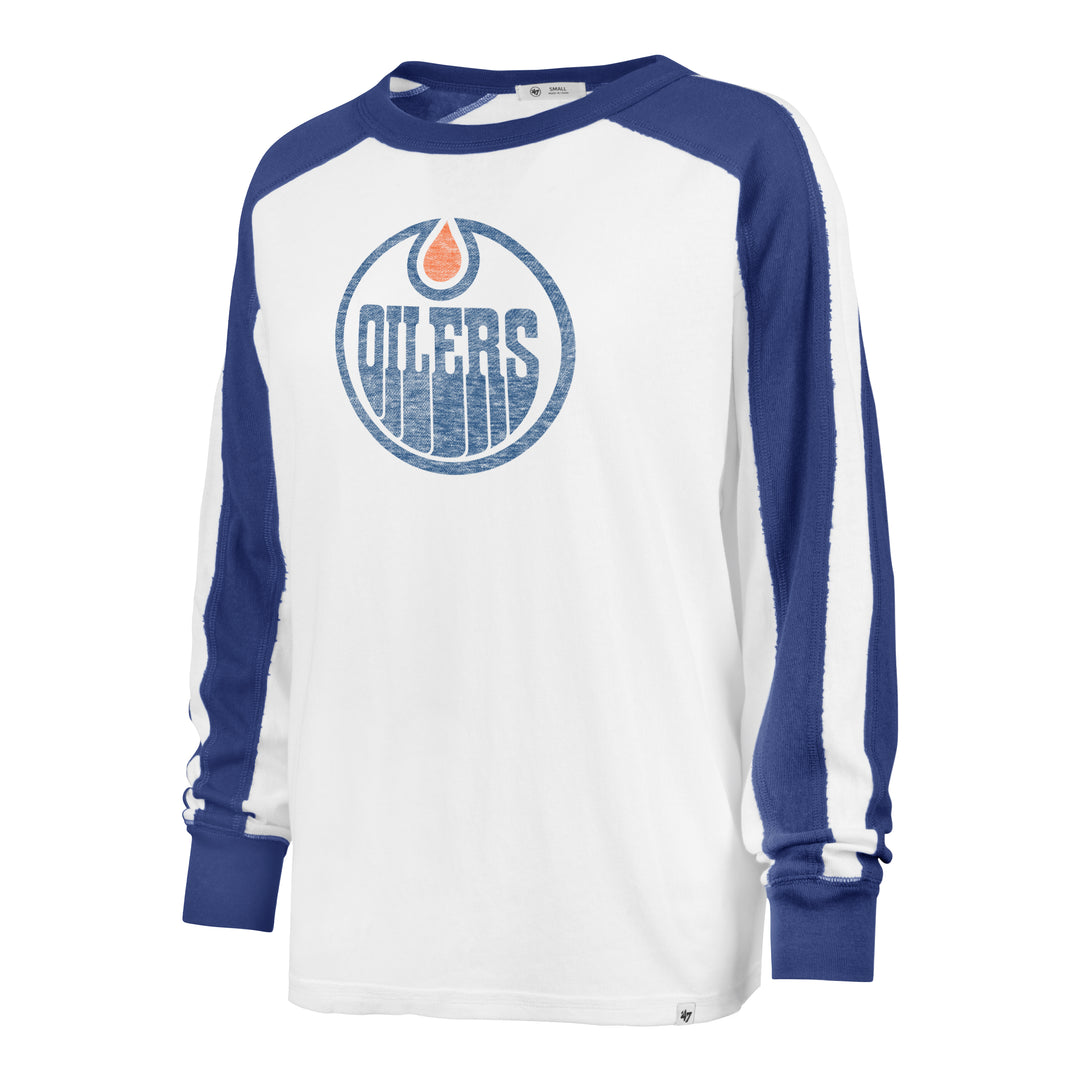 Edmonton Oilers Women's '47 Premier Caribou White Long Sleeve T-Shirt