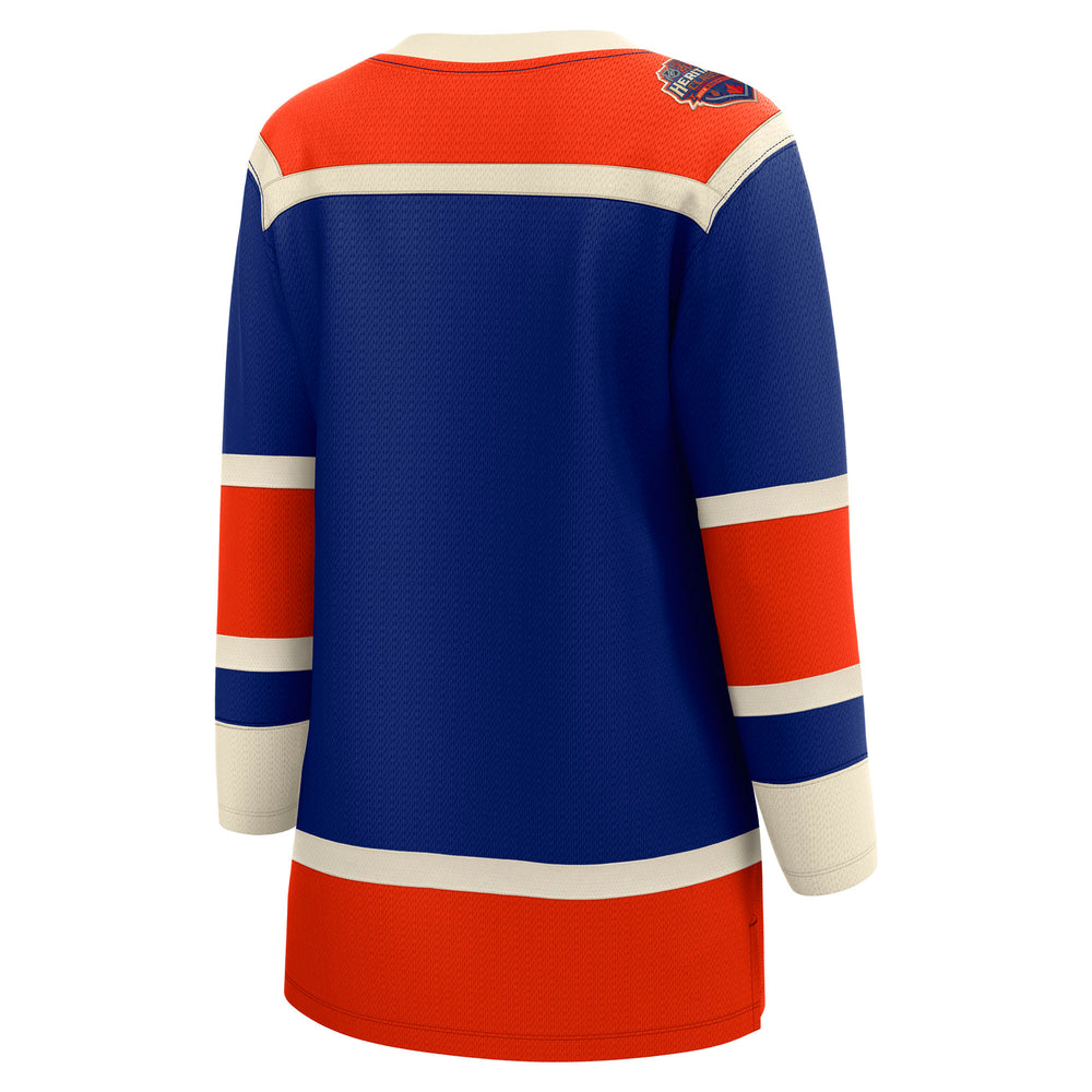 Women's Edmonton Oilers Zach Hyman Fanatics Branded Orange Breakaway Player  Jersey