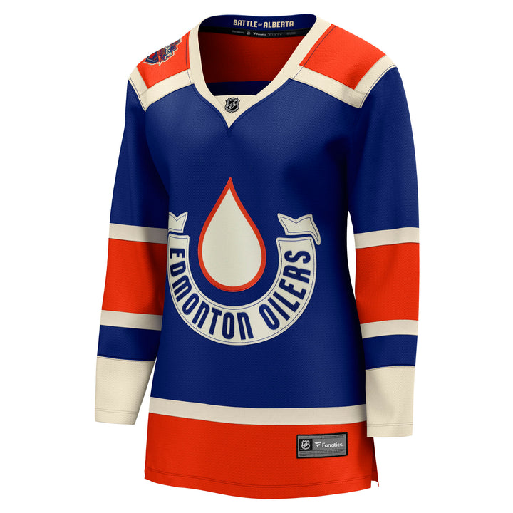 Edmonton Oilers Women's Fanatics Breakaway Blue 2023 Heritage Classic Jersey