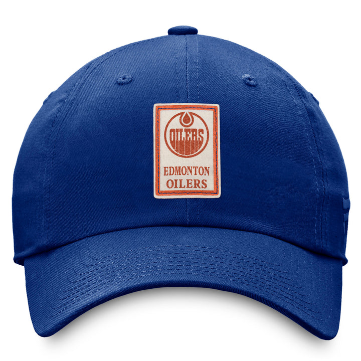 Edmonton Oilers Women's Fanatics Heritage Blue Unstructured Adjustable Hat