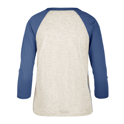 Edmonton Oilers Women's '47 Retro Ava Raglan Long Sleeve White T-Shirt