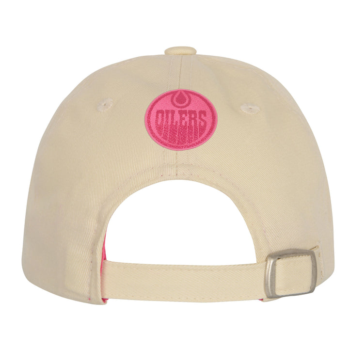 Edmonton Oilers Youth Girls Outerstuff Cream Unstructured Adjustable Hat