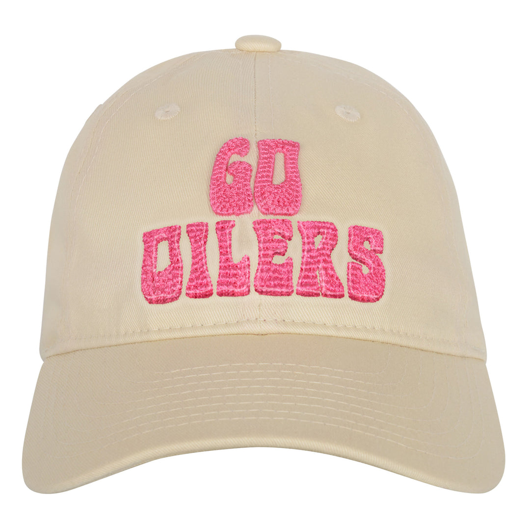 Edmonton Oilers Youth Girls Outerstuff Cream Unstructured Adjustable Hat