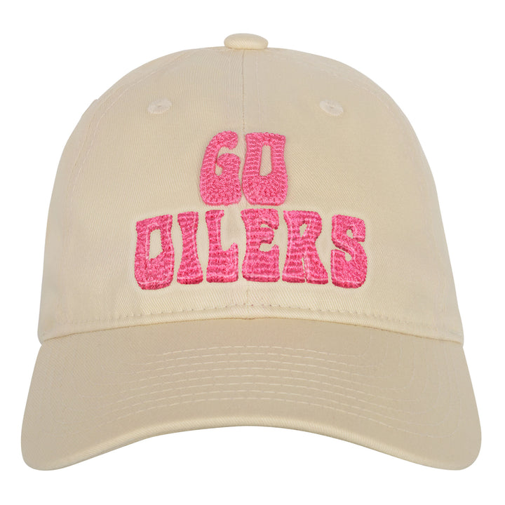 Edmonton Oilers Youth Girls Outerstuff Cream Unstructured Adjustable Hat