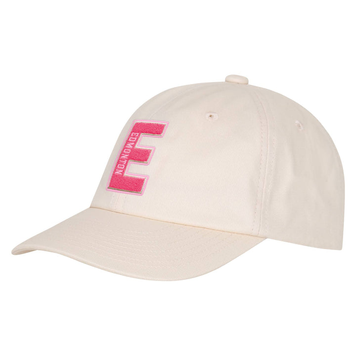 Edmonton Oilers Youth Girls Outerstuff Cream & Pink Unstructured Adjustable Hat