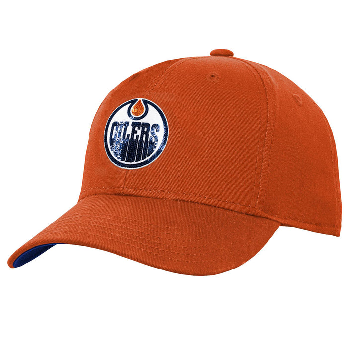 Edmonton Oilers Youth Girls Outerstuff Orange Puck Luck Unstructured Adjustable Hat
