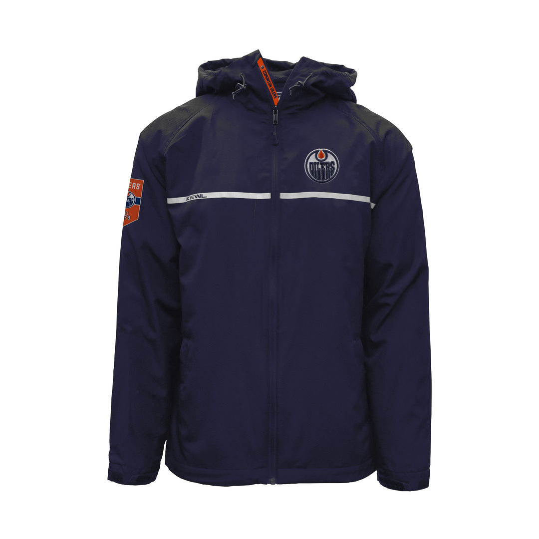 Edmonton Oilers Youth Levelwear M2 Navy Full-Zip Jacket