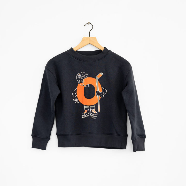 Edmonton Oilers Youth Line Change Navy Crewneck Sweatshirt