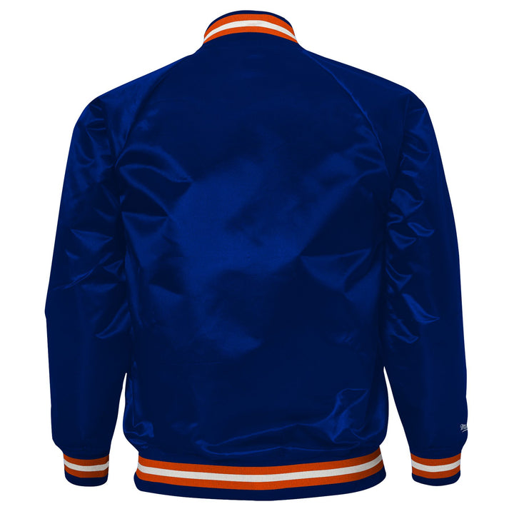 Edmonton Oilers Youth Mitchell & Ness Blue Satin Jacket