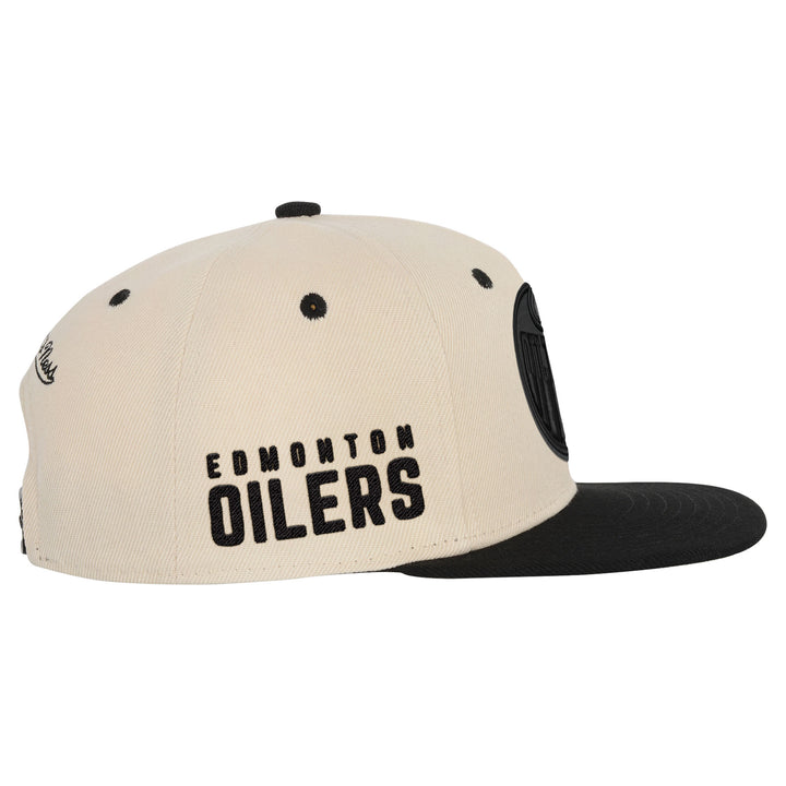 Edmonton Oilers Youth Mitchell & Ness Cream Snapback Hat