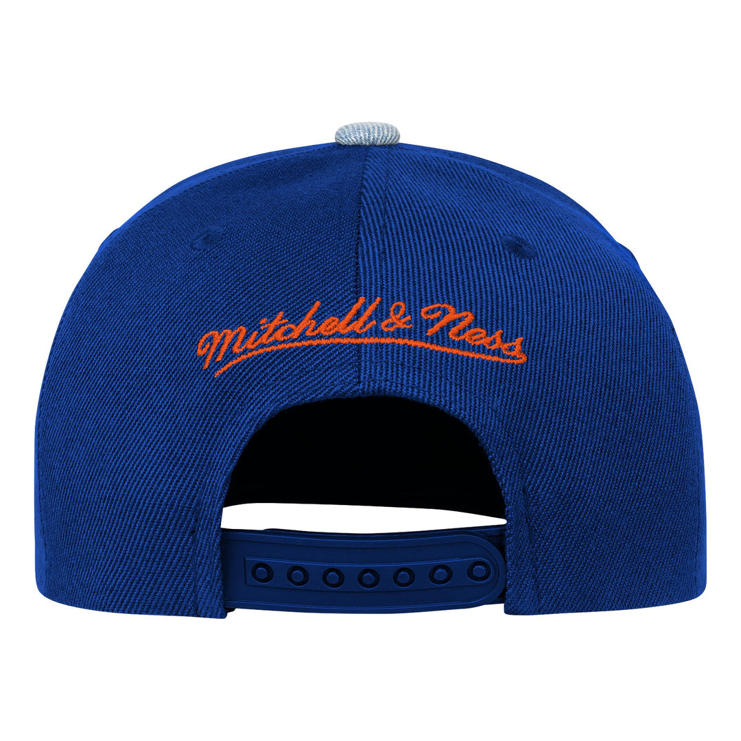 Edmonton Oilers Youth Mitchell & Ness Precurved Blue Spring Denim Snapback Hat