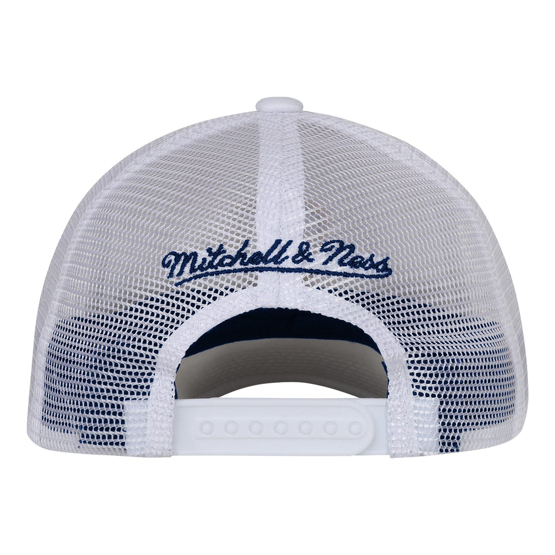 Edmonton Oilers Youth Mitchell & Ness White Rope Foam Mesh Trucker Snapback Hat