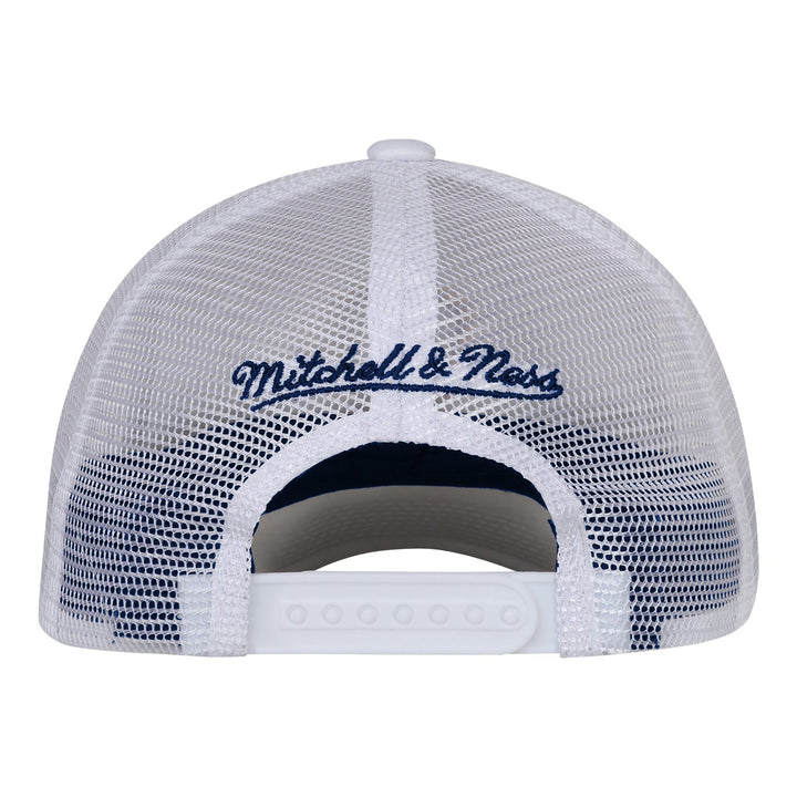 Edmonton Oilers Youth Mitchell & Ness White Rope Foam Mesh Trucker Snapback Hat