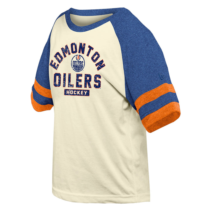 Edmonton Oilers Youth New Era 1984 Cream T-Shirt