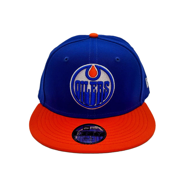 Edmonton Oilers Youth New Era Blue & Orange 9FIFTY Snapback Hat