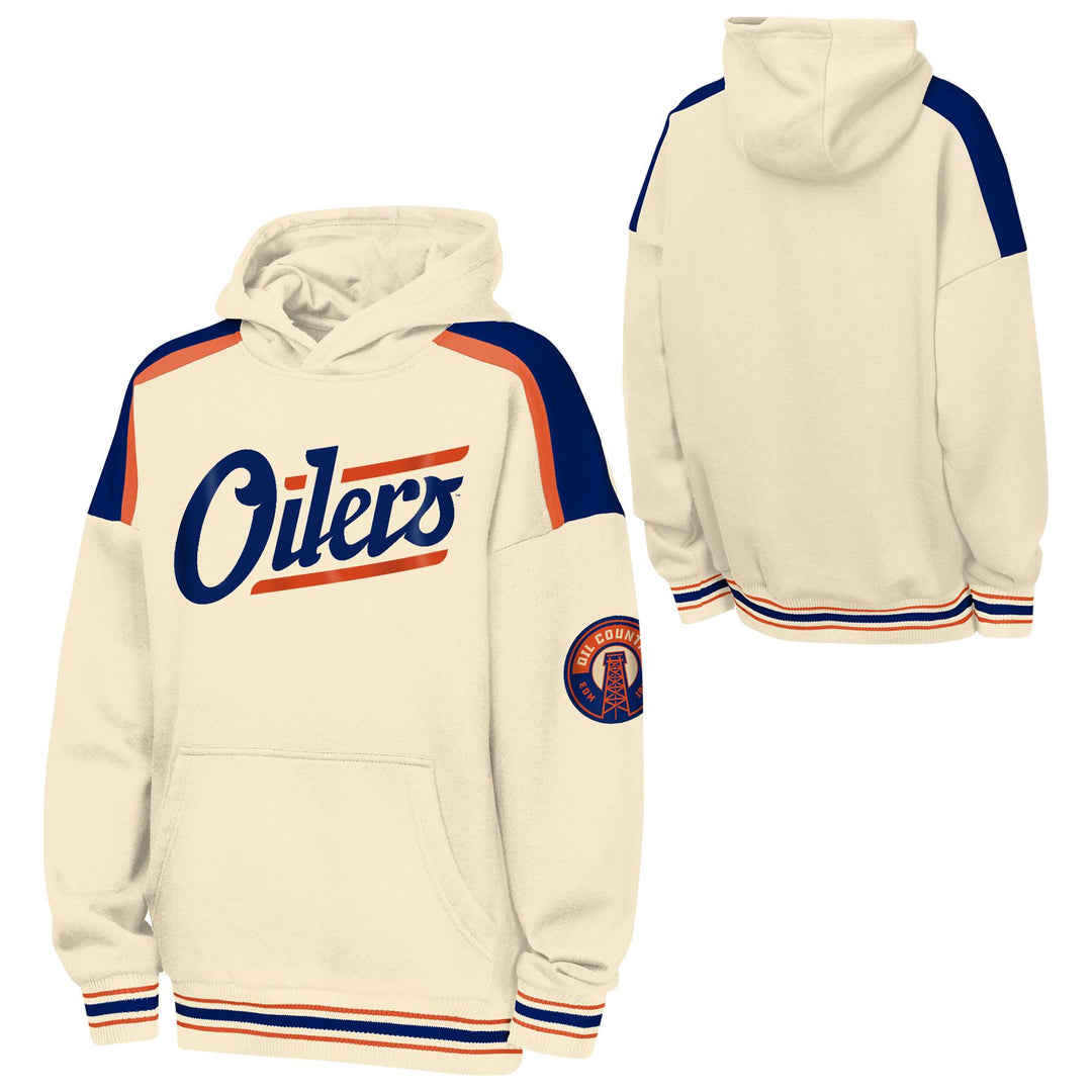 Edmonton Oilers Youth Outerstuff Alternate Logo Camaraderie Cream Hoodie