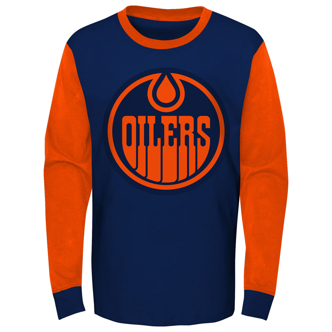 Edmonton Oilers Youth Outerstuff Alternate Long Sleeve T-Shirt