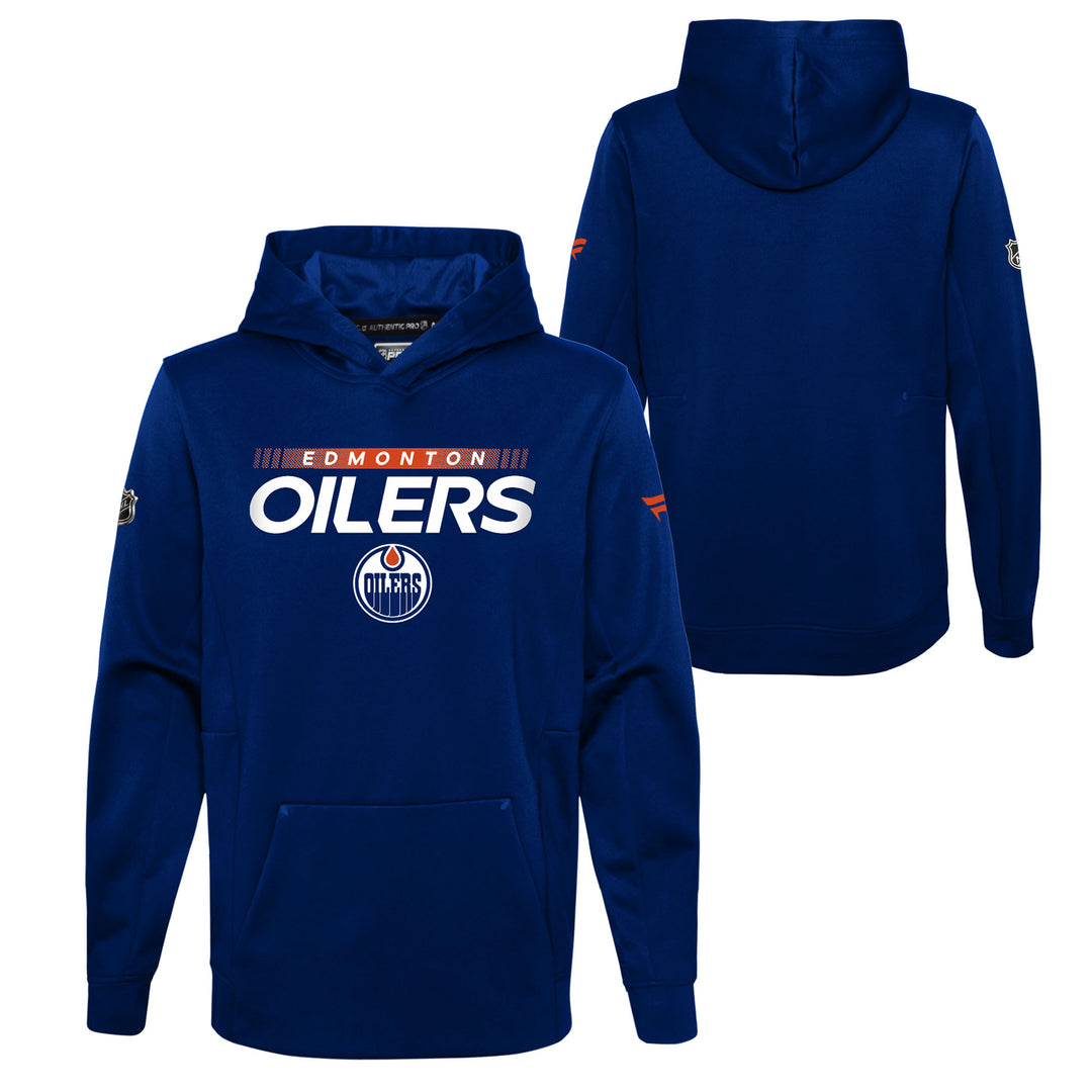 Edmonton Oilers Youth Outerstuff Authentic Pro Royal Hoodie