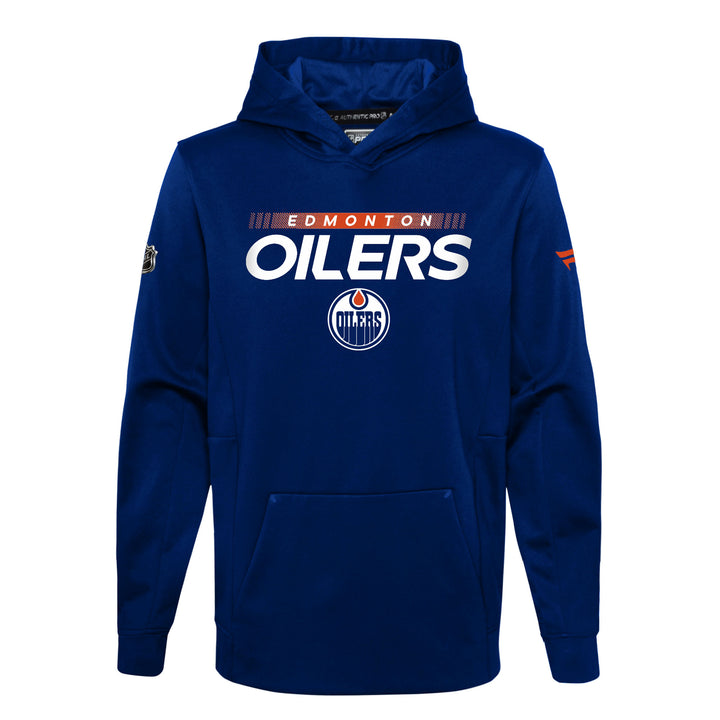 Edmonton Oilers Youth Outerstuff Authentic Pro Royal Hoodie