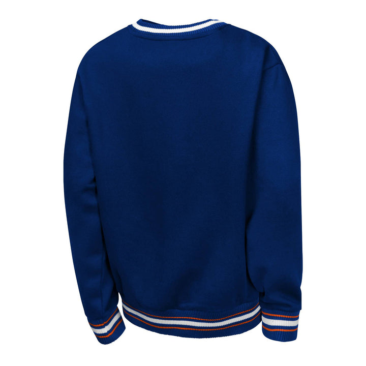 Edmonton Oilers Youth Outerstuff Balanced Offense Blue Crewneck Sweatshirt