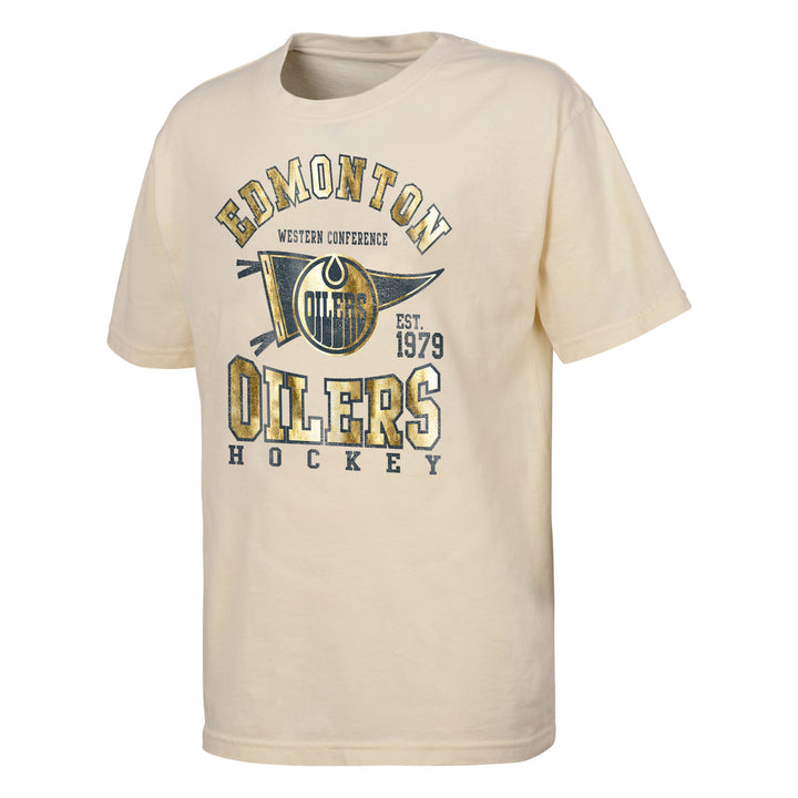 Edmonton Oilers Youth Outerstuff Blackwater Cream T-Shirt