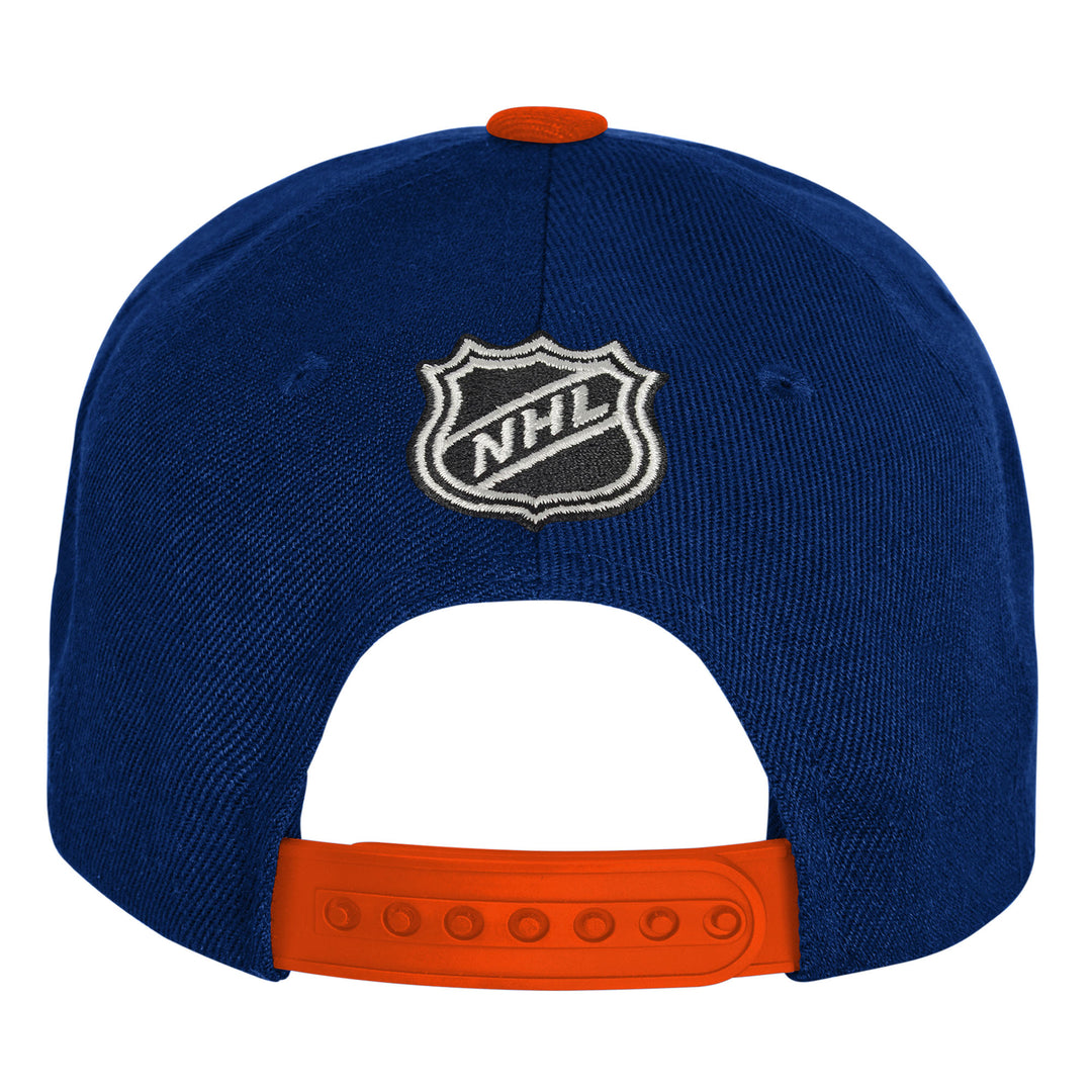 Edmonton Oilers Youth Outerstuff Blue Essentials Pro Crown Snapback Hat