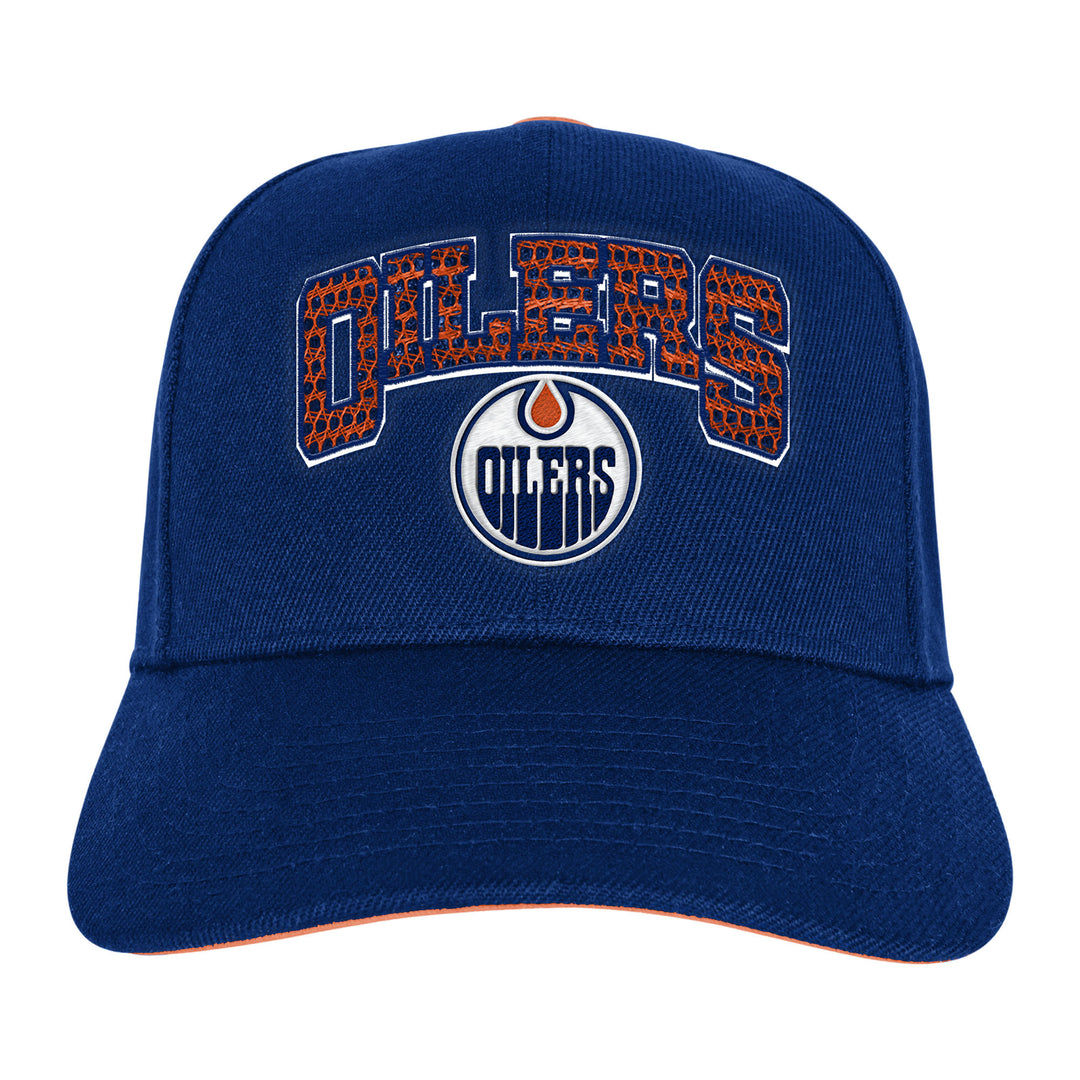 Edmonton Oilers Youth Outerstuff Blue Essentials Pro Crown Snapback Hat