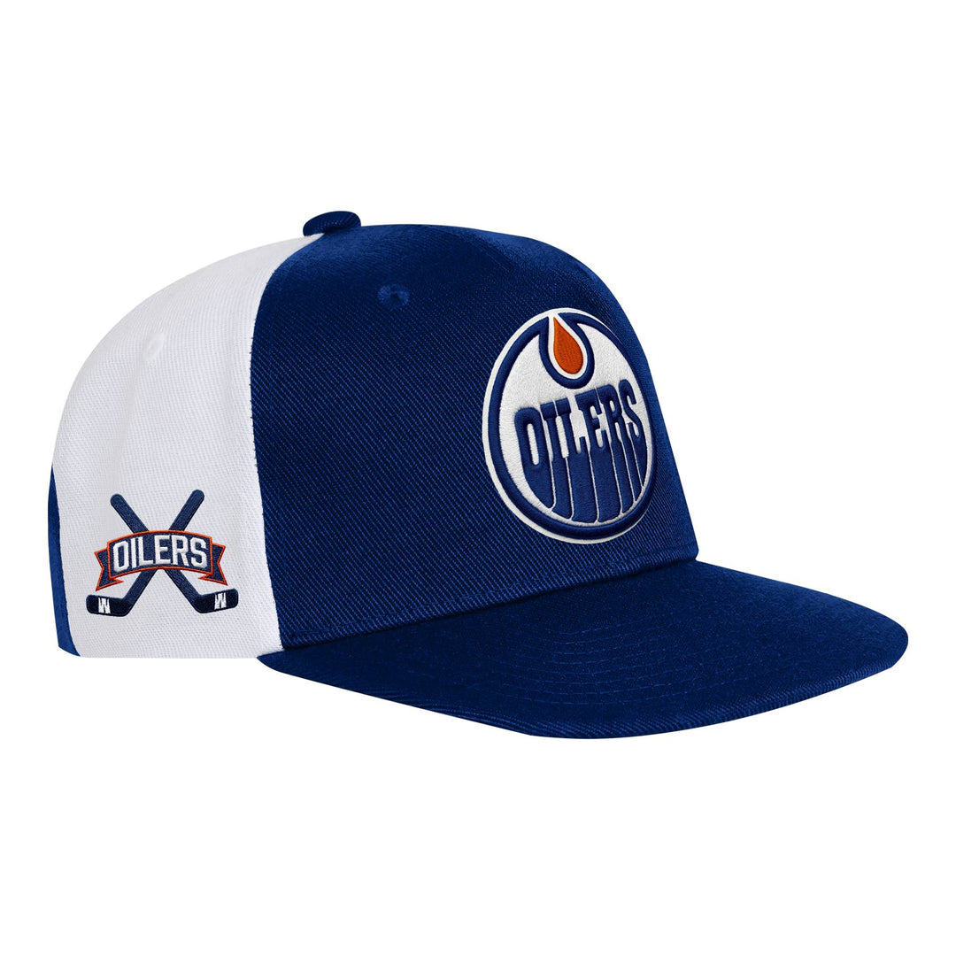 Edmonton Oilers Youth Outerstuff Blue Hockey Block Snapback Hat