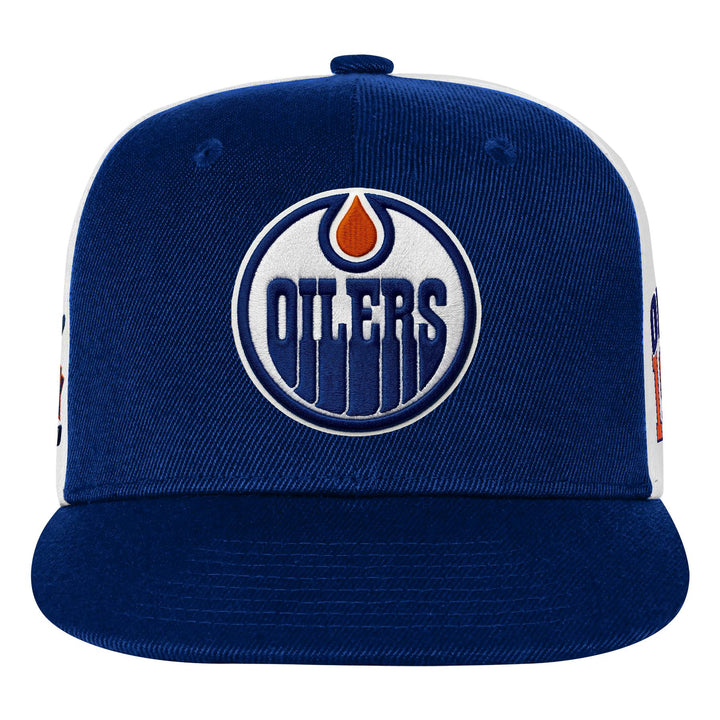Edmonton Oilers Youth Outerstuff Blue Hockey Block Snapback Hat